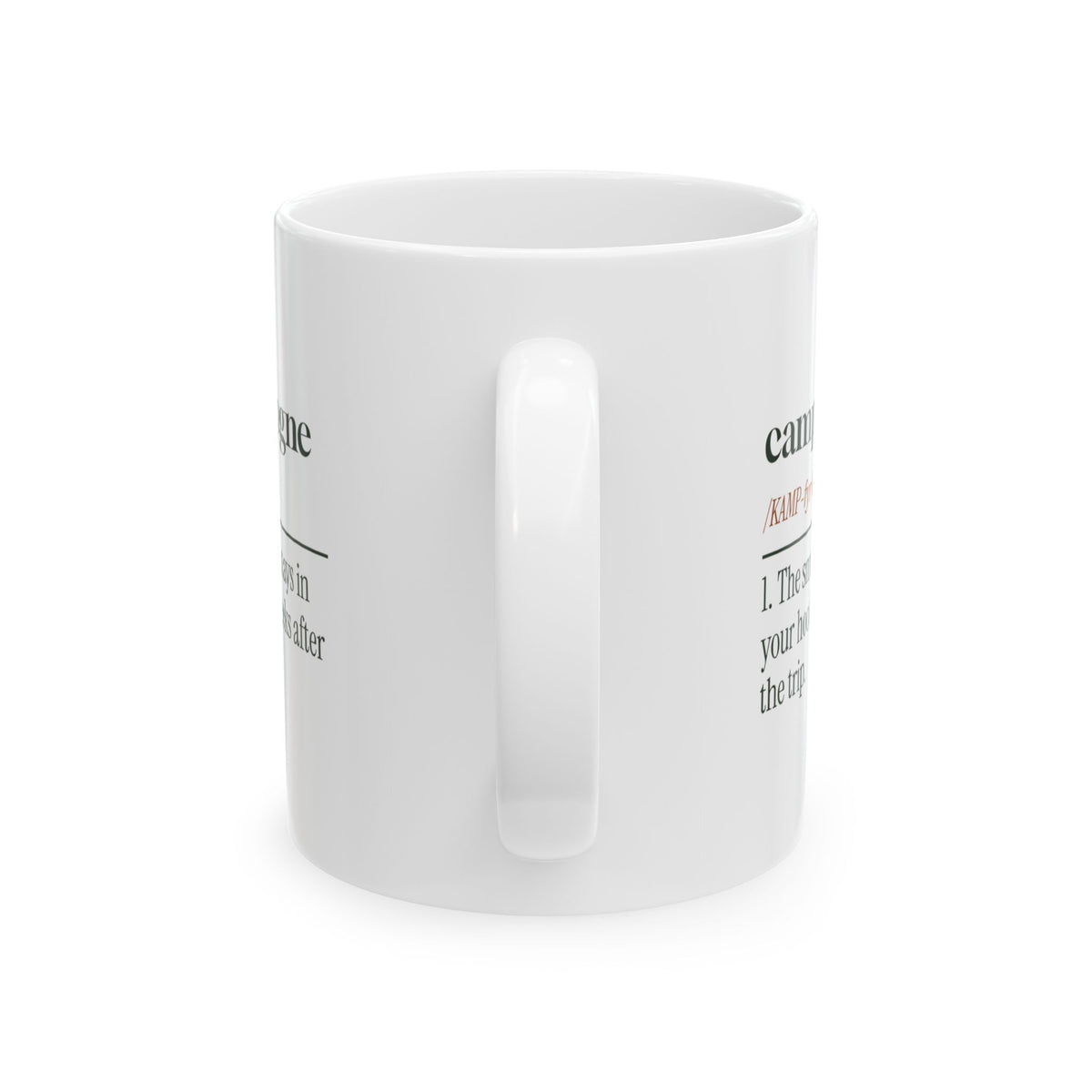 Funny Camping Coffee Mug Campfire Cologne Dictionary Definition