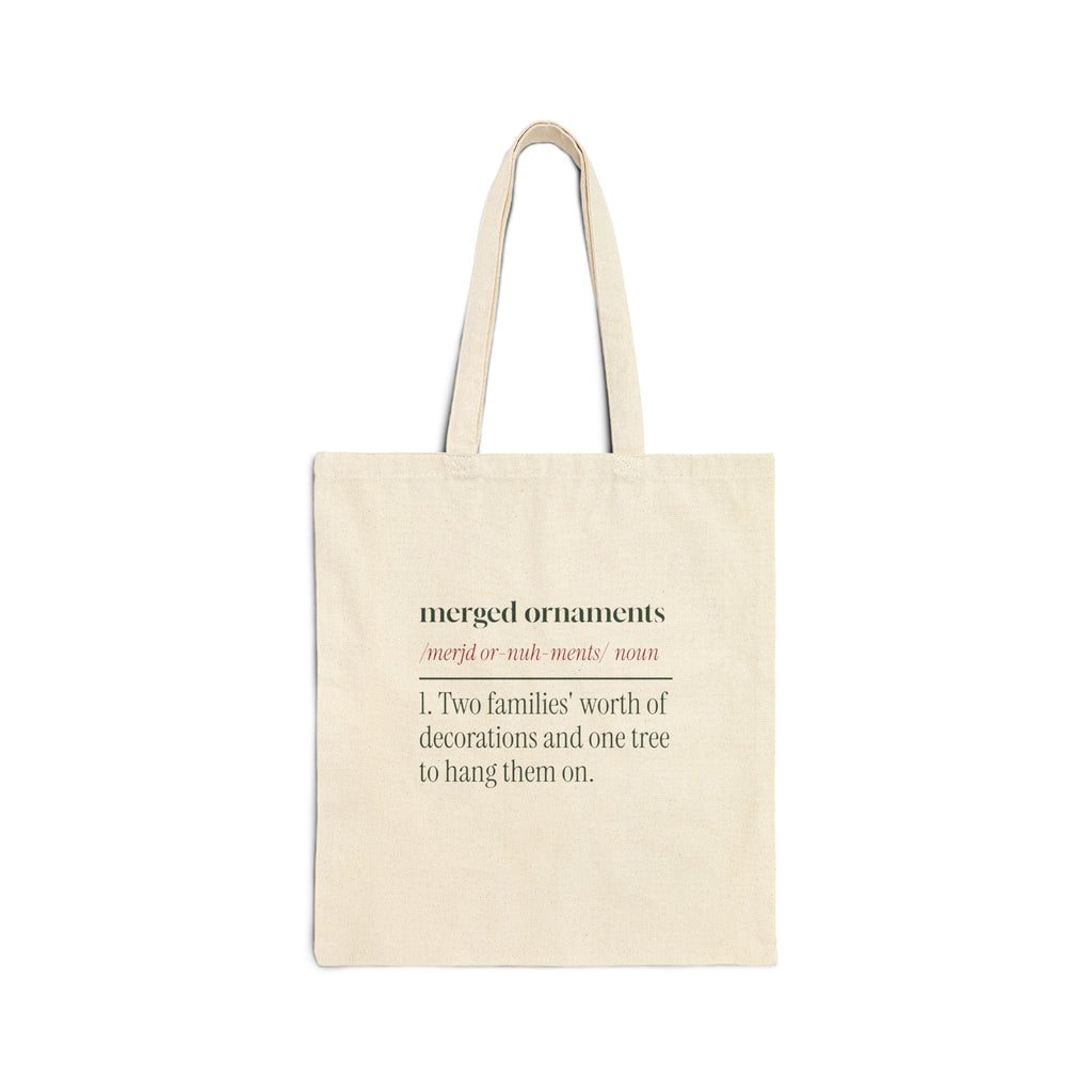 Funny Newlywed Christmas Tote Bag Merged Ornaments Definition