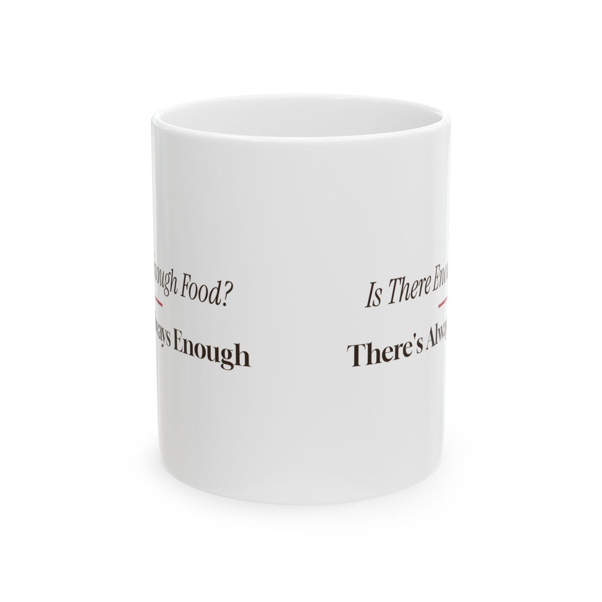 Funny Christmas Host Coffee Mug Is There Enough Food There's Always Enough