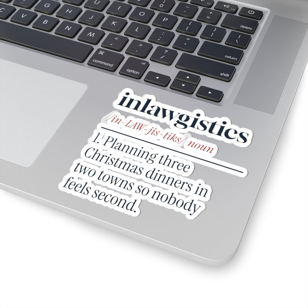 Funny Christmas Sticker Inlawgistics Definition For Married Couples