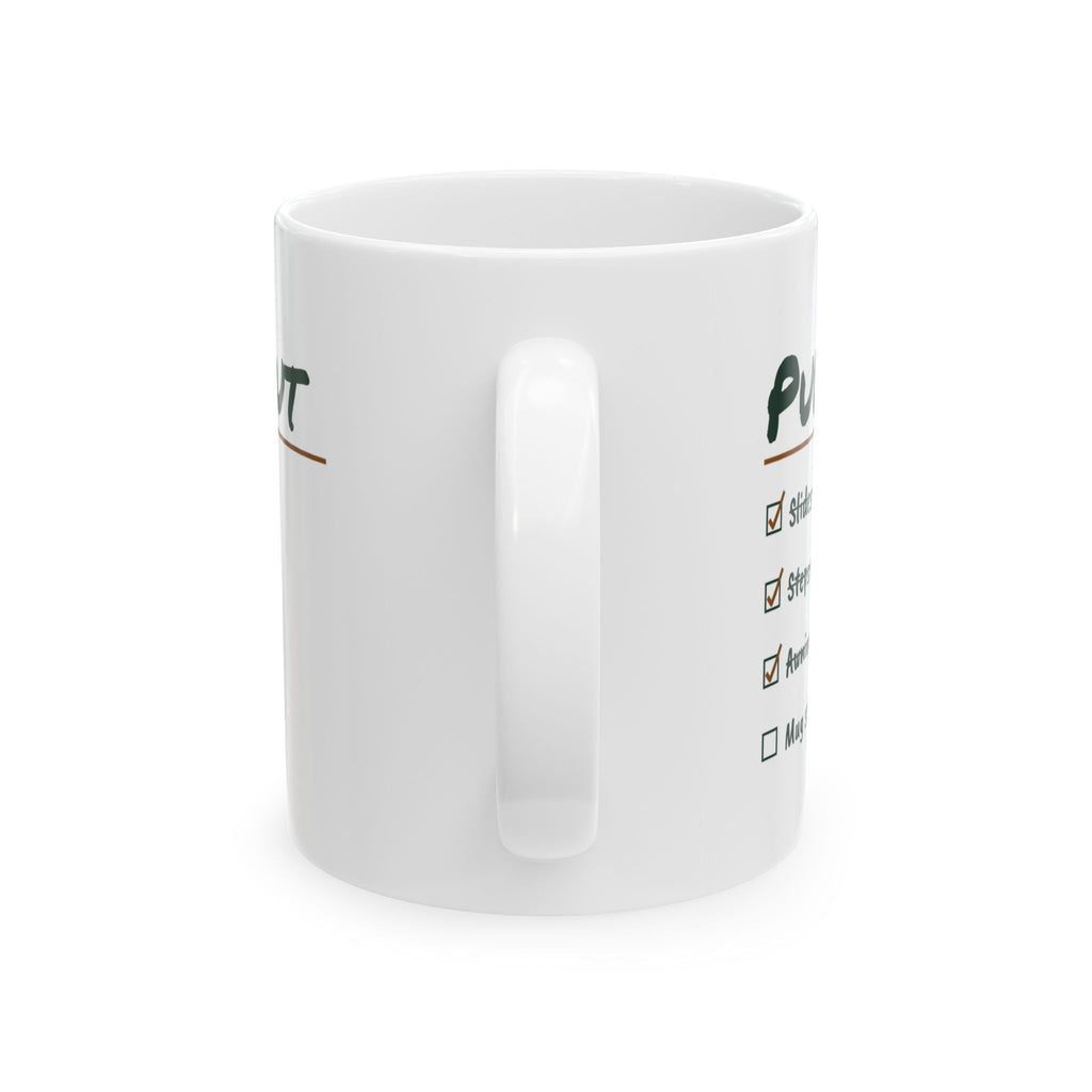 Funny RV Camping Coffee Mug Pull Out Checklist Mug Still On The Dash