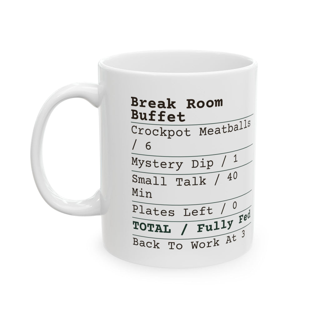 Funny Christmas Coffee Mug Break Room Buffet Receipt For Coworkers