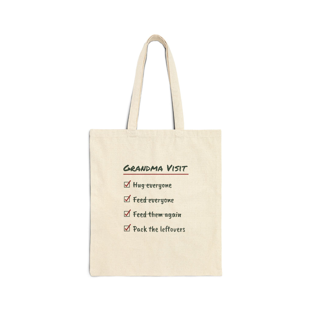 Funny Christmas Tote Bag Grandma Visit Pack The Leftovers For Grandma