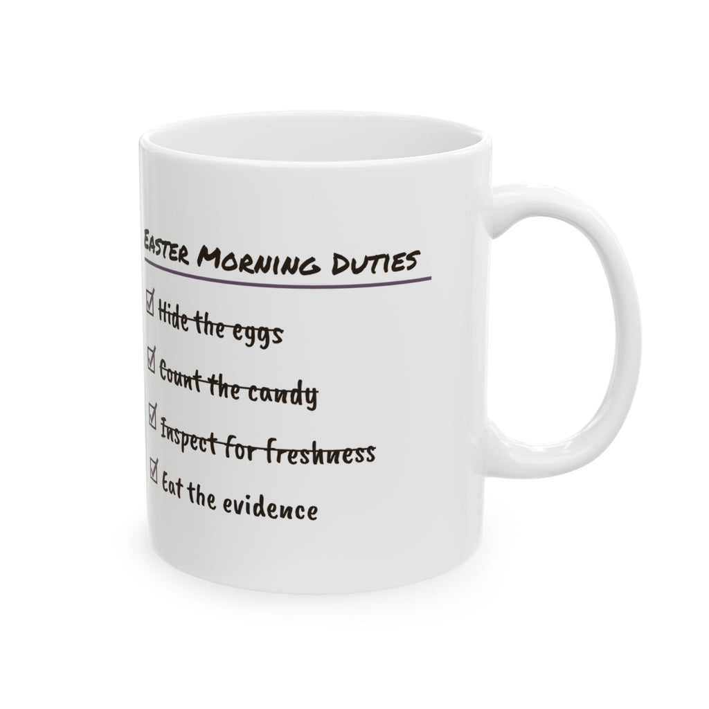 Funny Easter Morning Checklist Coffee Mug For Candy Stealing Parents