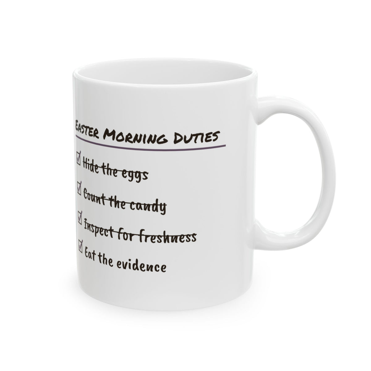 Funny Easter Morning Checklist Coffee Mug For Candy Stealing Parents