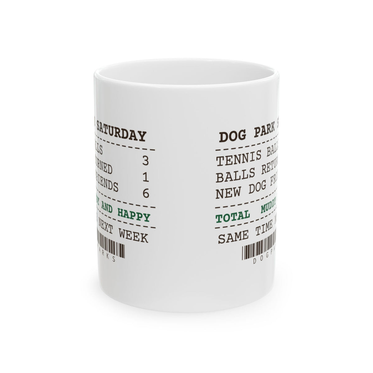 Funny Dog Dad Coffee Mug Three Tennis Balls One Came Back Receipt