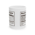 Funny Family Christmas Coffee Mug Reunion Nutrition Facts Label