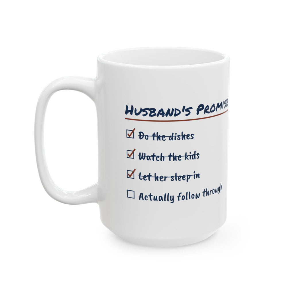 Funny Wife Coffee Mug Husbands Promise Checklist For Wife