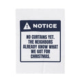 Funny Christmas Throw Blanket No Curtains Yet Warning For New Homeowners