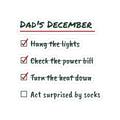 Funny Dad Christmas Sticker Act Surprised By Socks Checklist