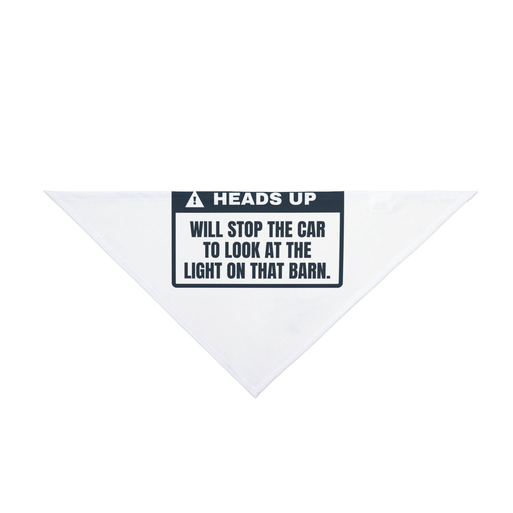 Funny Painter Dog Bandana Heads Up Will Stop The Car For Barn Light