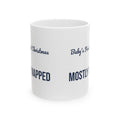 Funny Baby's First Christmas Coffee Mug Mostly Napped New Parents
