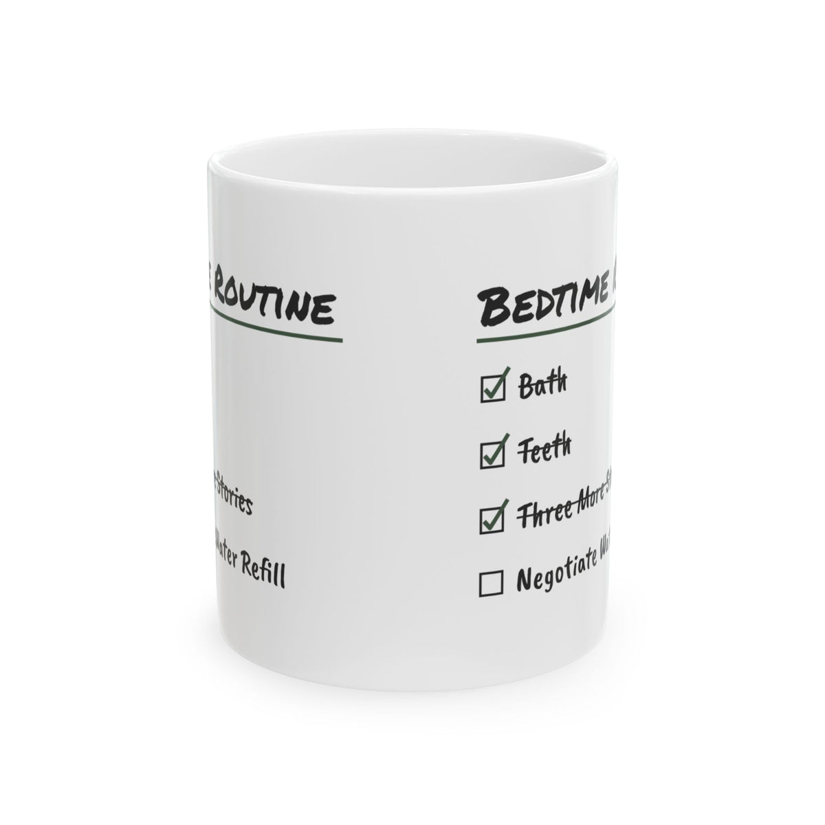 Funny Mom Checklist Coffee Mug Bedtime Negotiation For Wife
