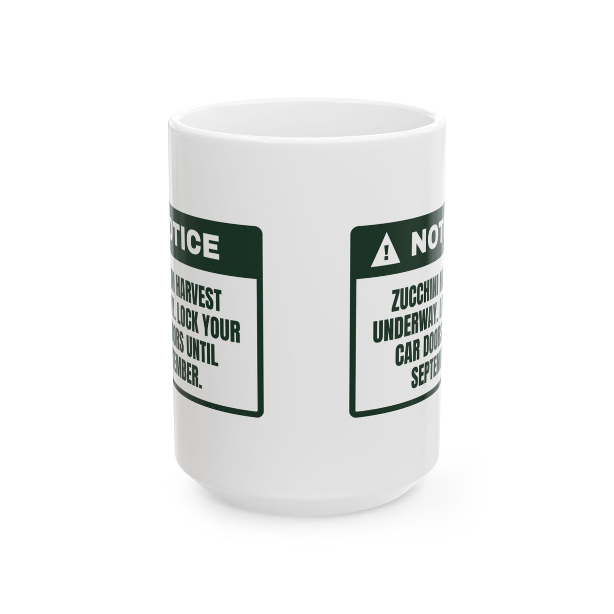 Funny Vegetable Garden Coffee Mug Zucchini Season Lock Your Car