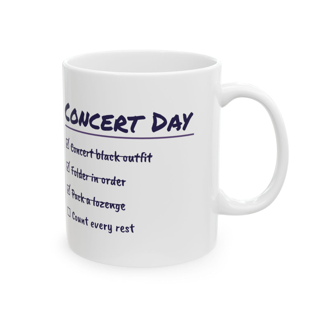 Funny Choir Coffee Mug Concert Day Checklist Count Every Rest