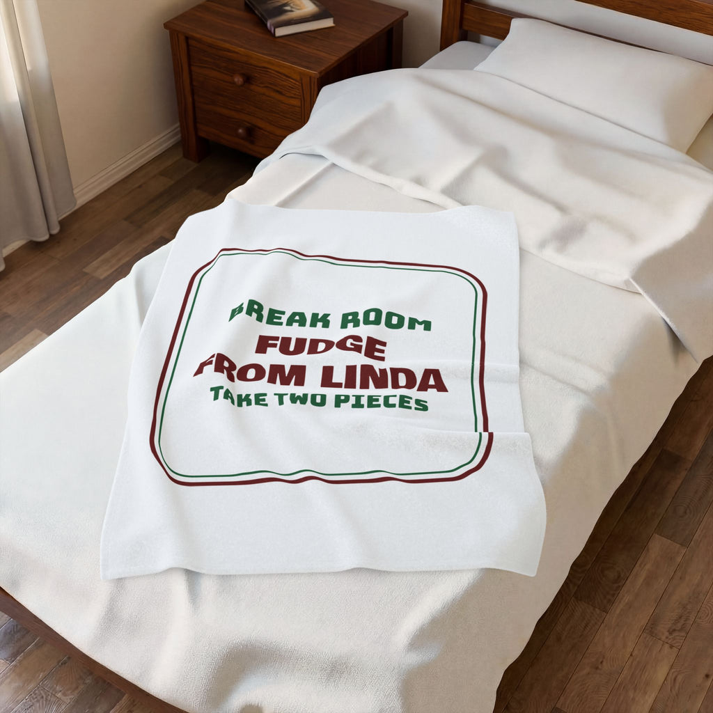 Funny Christmas Coworker Throw Blanket Fudge From Linda Take Two Pieces