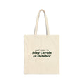 Funny Christmas Family Tote Bag Most Likely To Play Carols In October