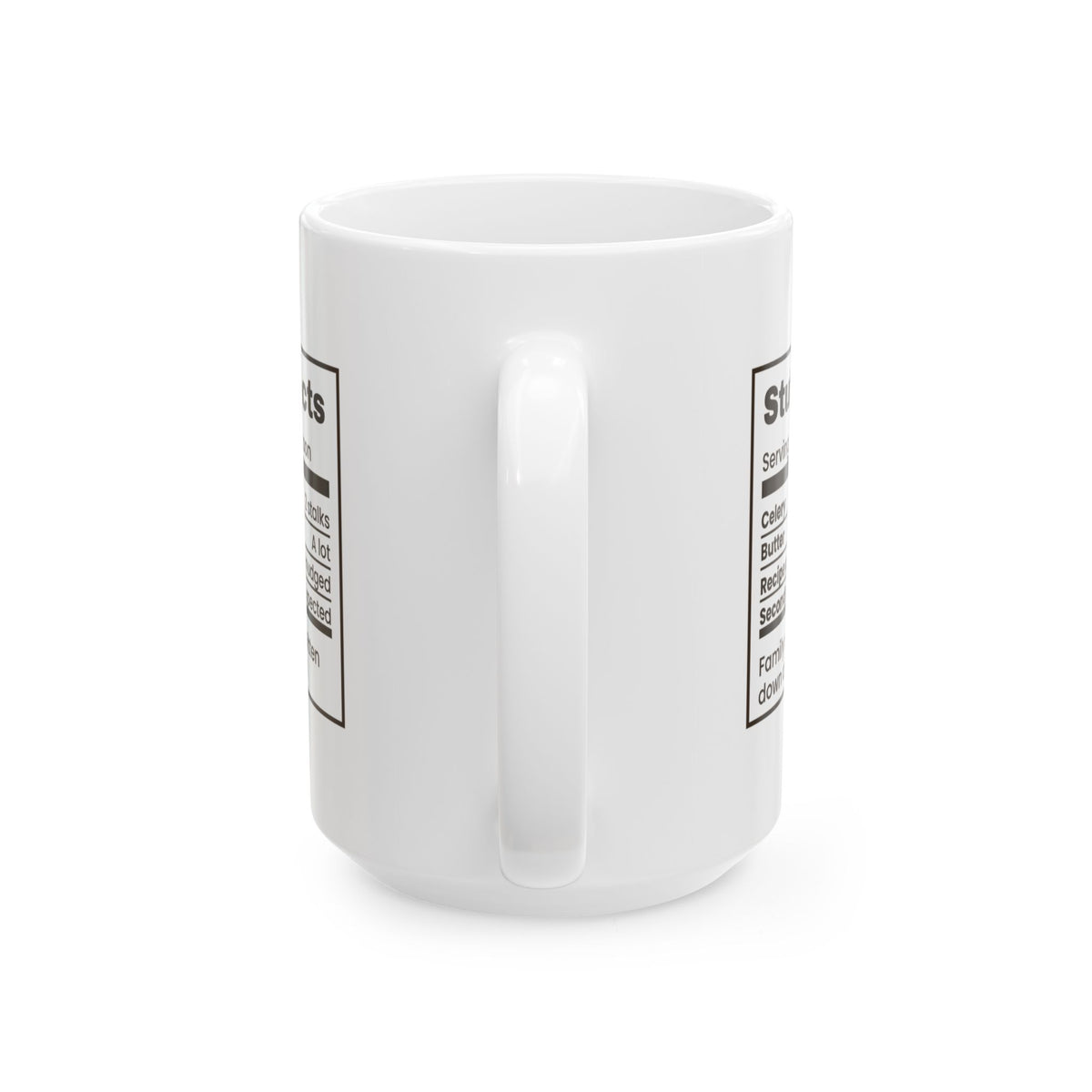 Funny Thanksgiving Host Coffee Mug Stuffing Facts Label