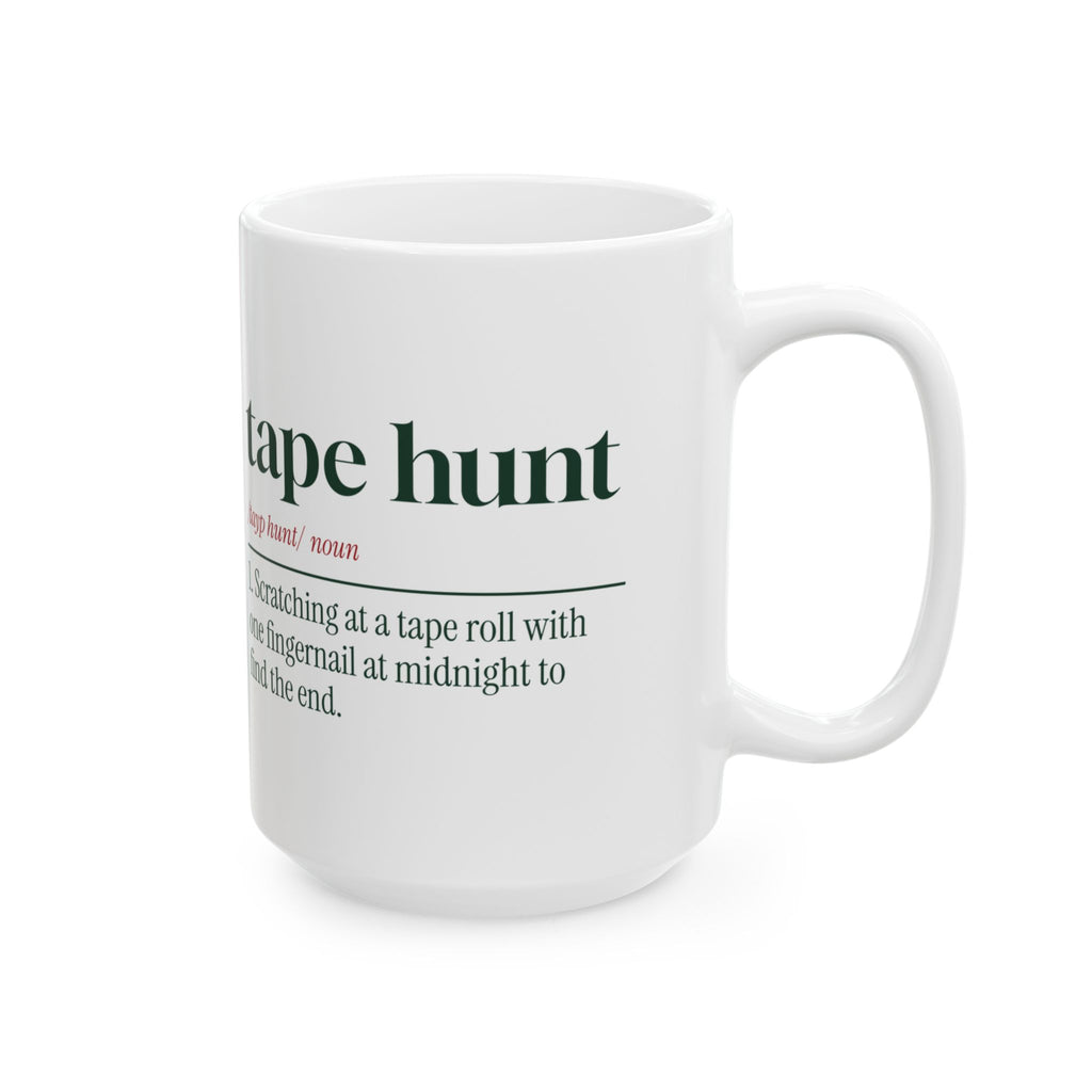 Funny Christmas Wrapping Coffee Mug Tape Hunt Dictionary Definition