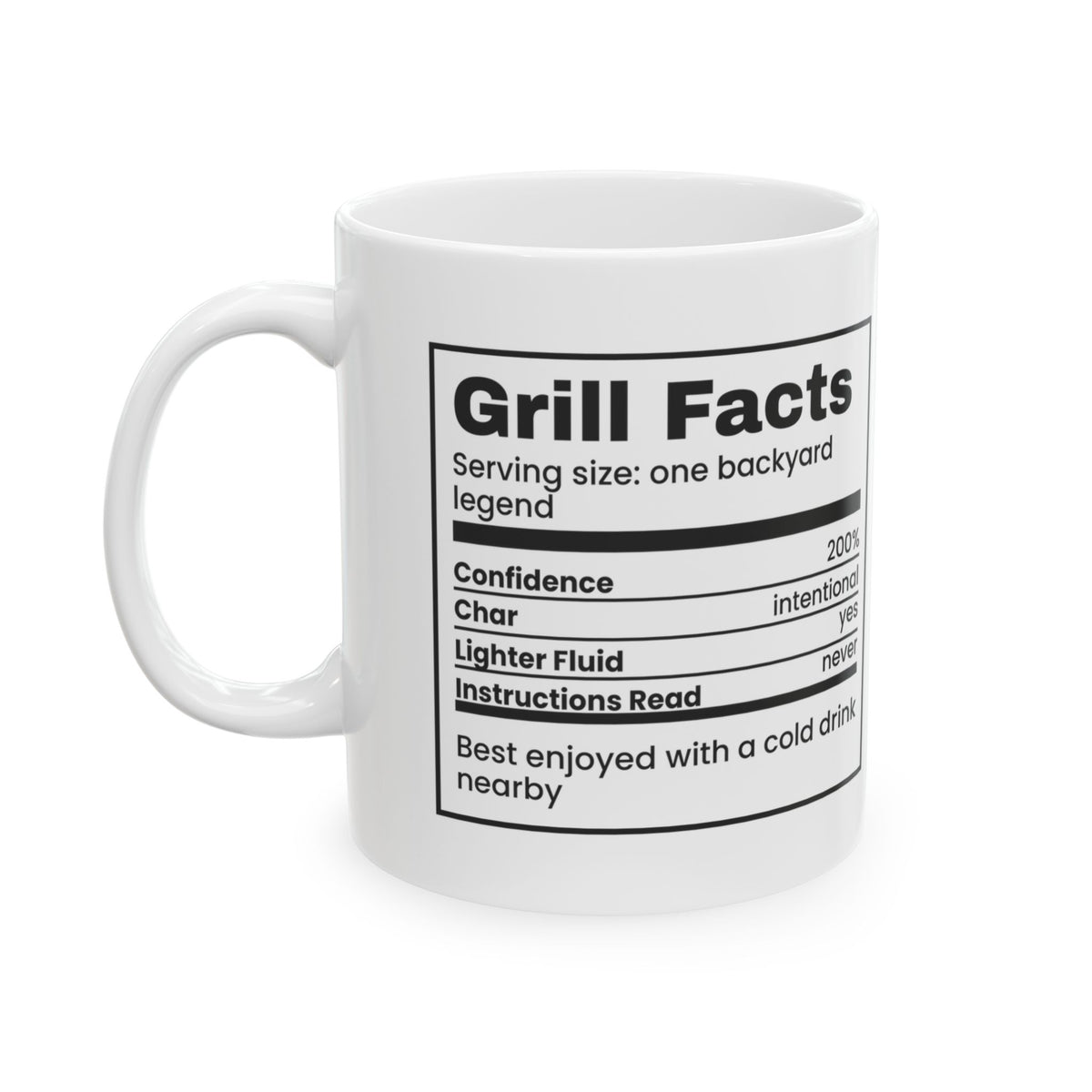 Grill Facts Nutrition Coffee Mug For Dad
