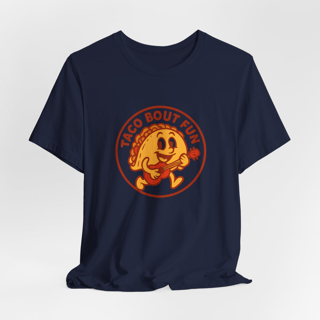 Taco Bout Fun Funny Retro Taco Pun Shirt