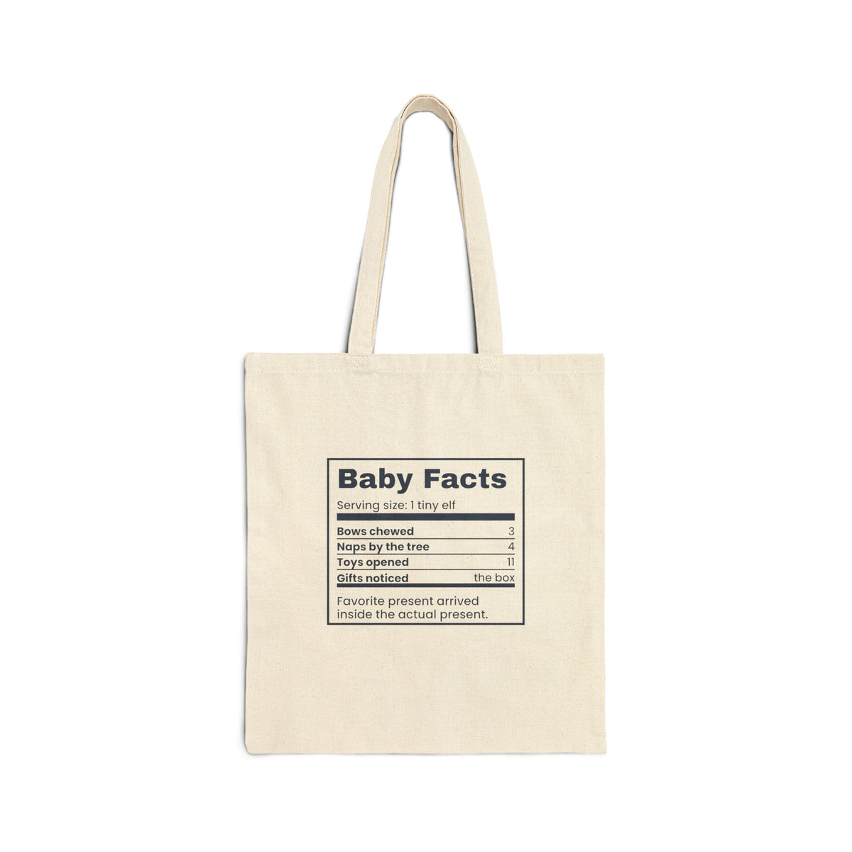 Funny Christmas Tote Bag Baby Facts Gifts Noticed The Box