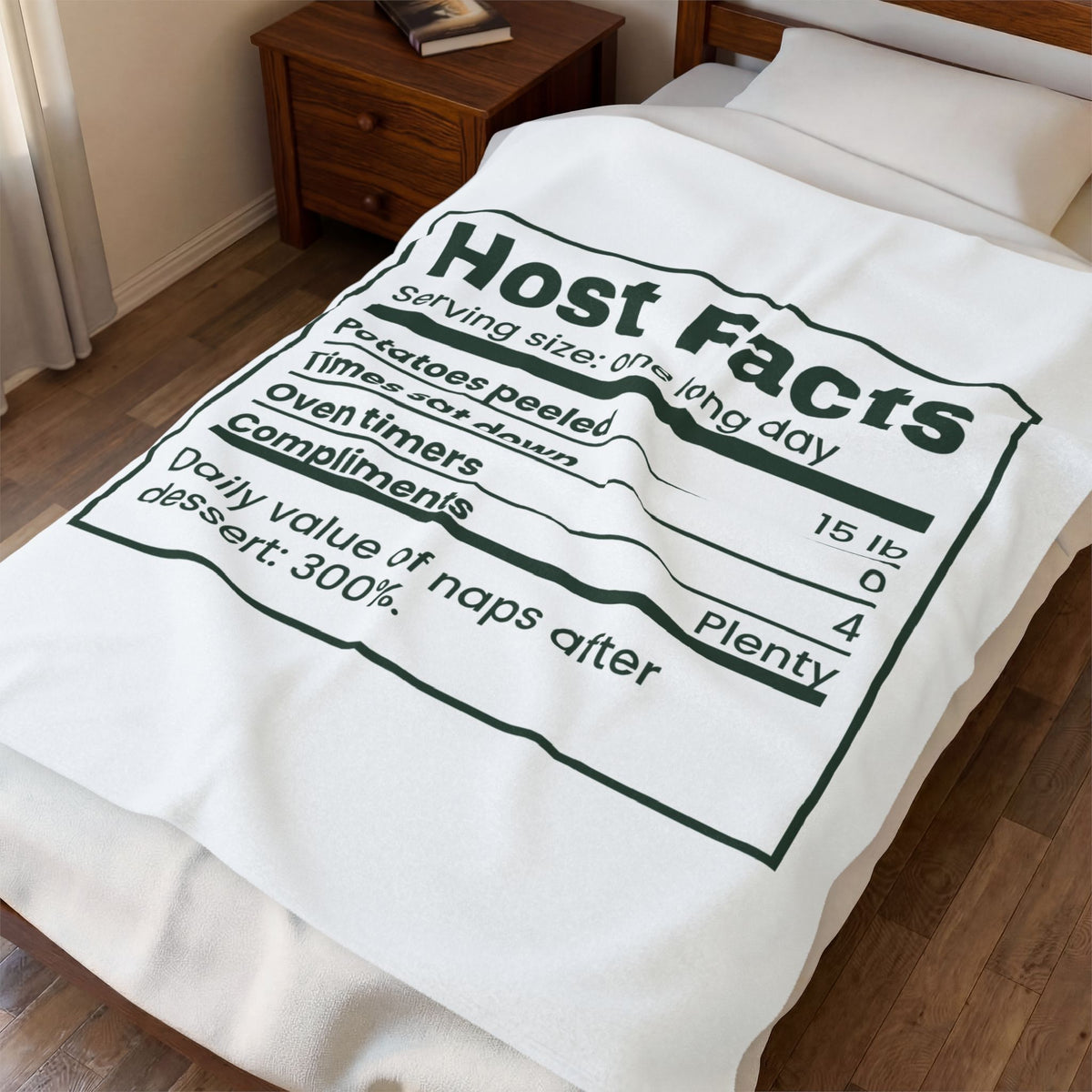 Funny Christmas Hosting Throw Blanket Host Facts Label For The Host