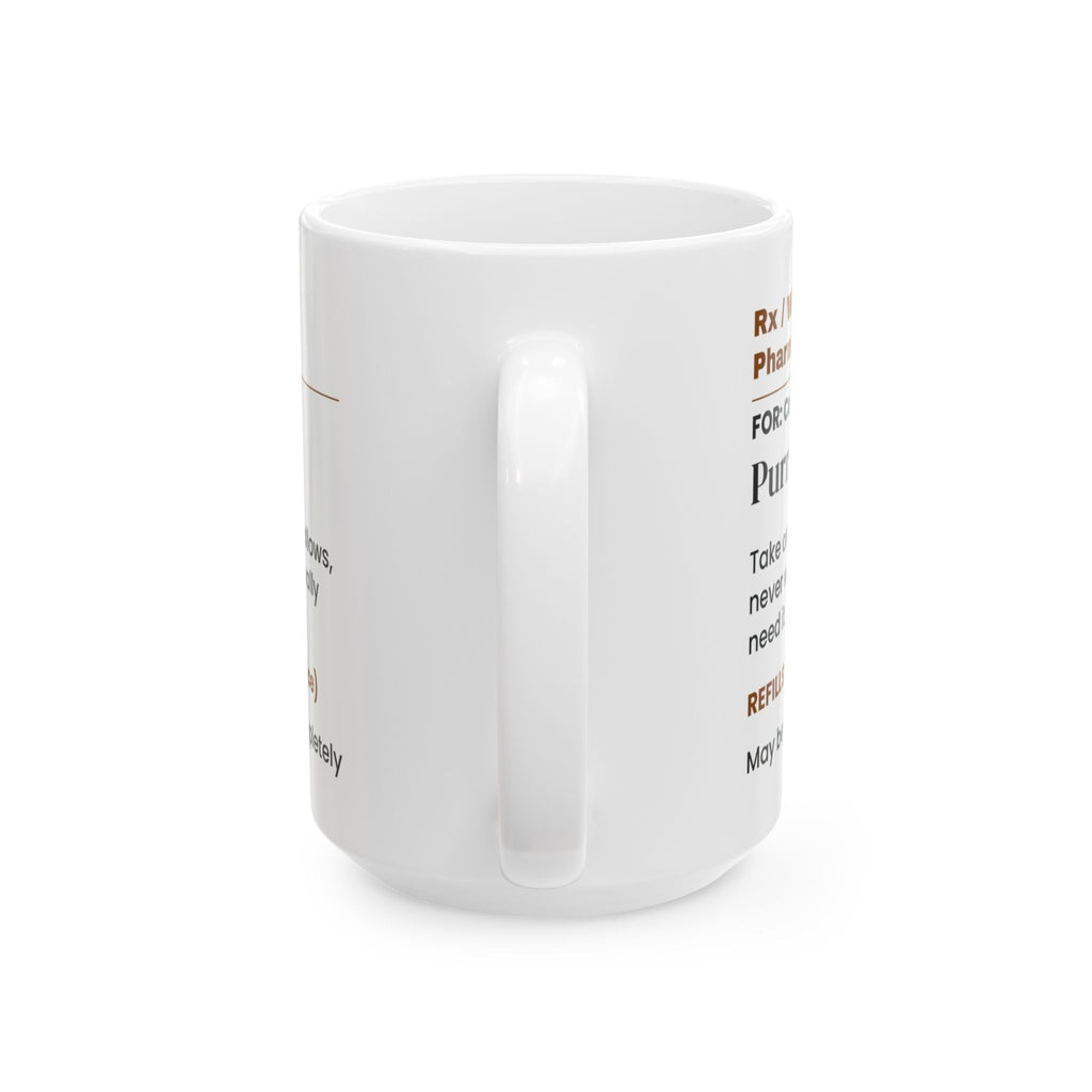 Funny Cat Valentine Coffee Mug Purr Prescription For Cat Dads