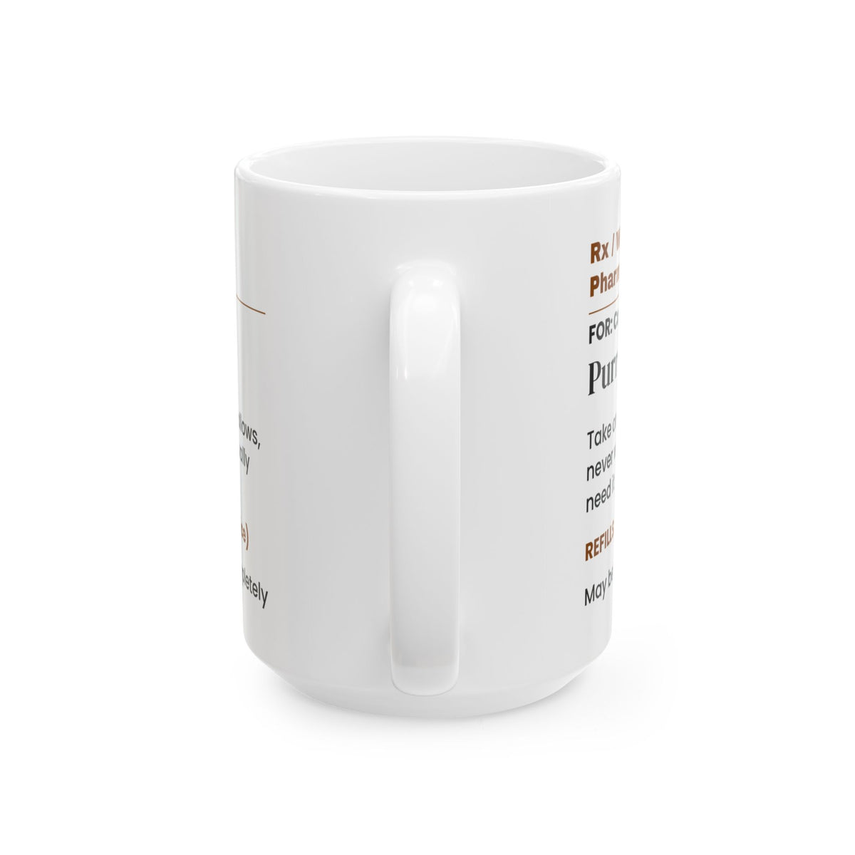 Funny Cat Valentine Coffee Mug Purr Prescription For Cat Dads