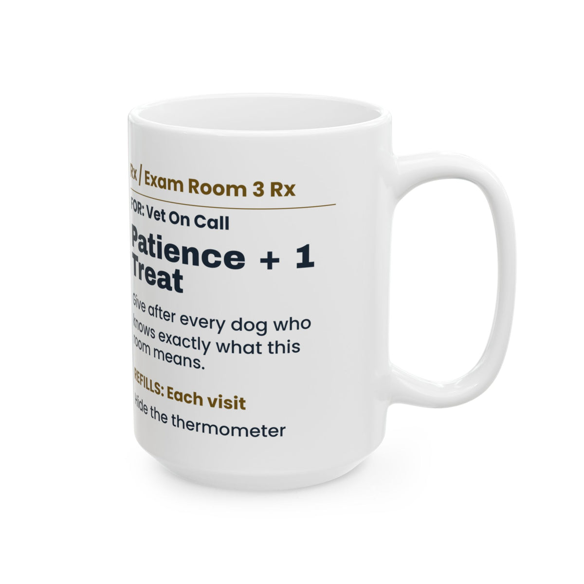 Funny Veterinarian Coffee Mug Patience Prescription For Vets