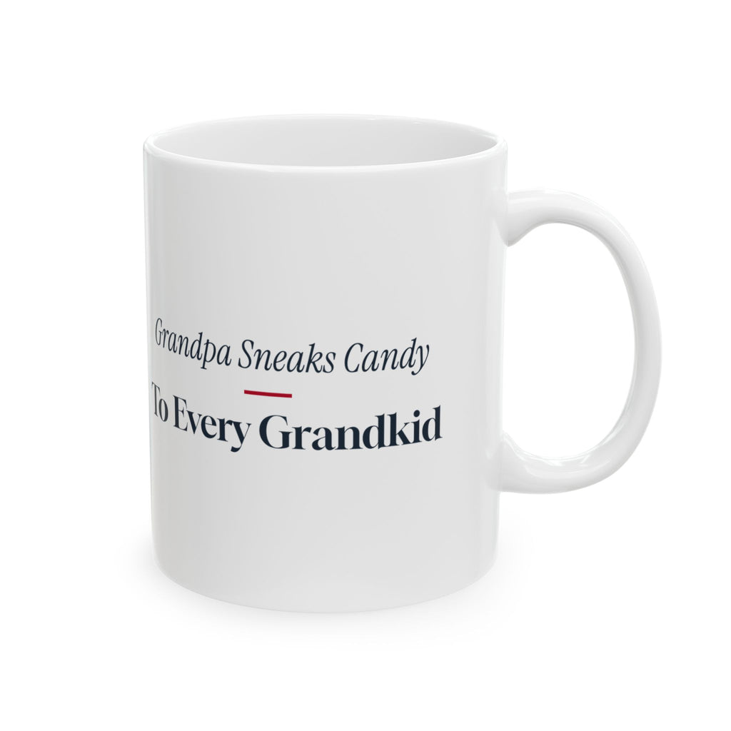 Funny Christmas Coffee Mug Grandpa Sneaks Candy To Every Grandkid