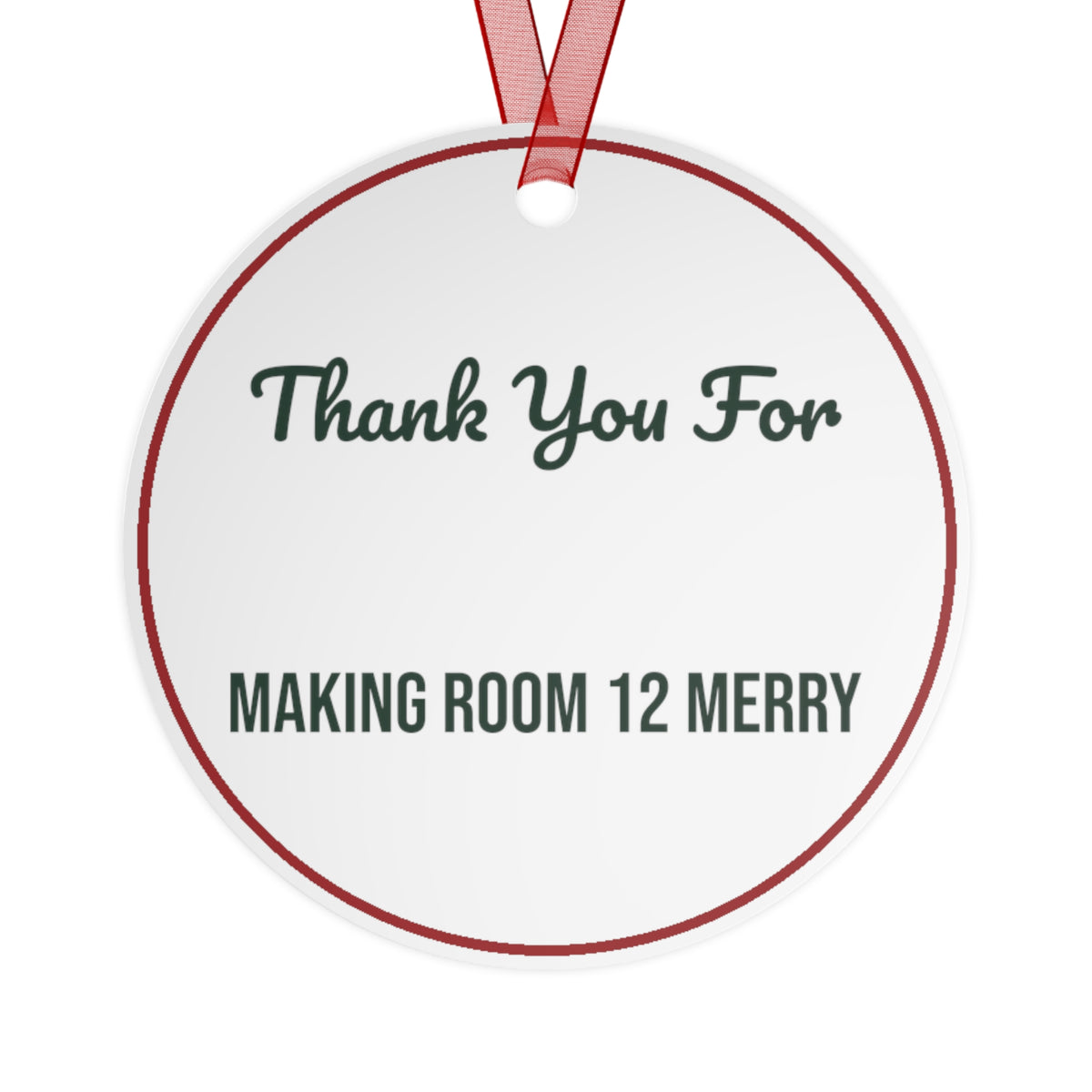 Christmas Teacher Ornament Thank You For Making Room 12 Merry