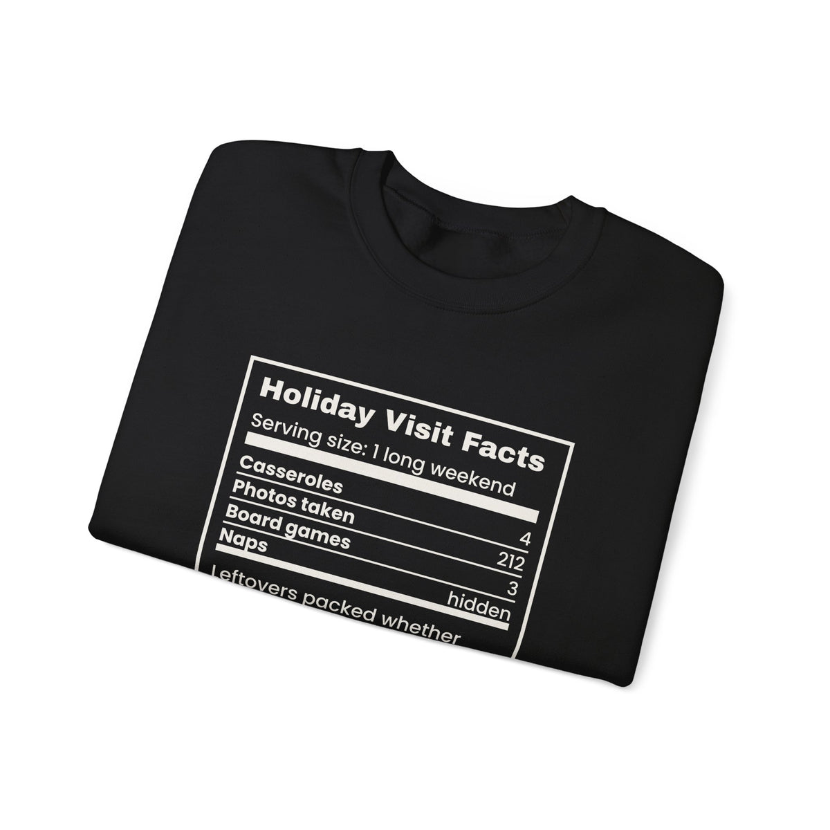 Funny Christmas In-Laws Sweatshirt Holiday Visit Facts Label
