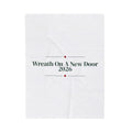 New Home Christmas Throw Blanket Wreath On A New Door 2026