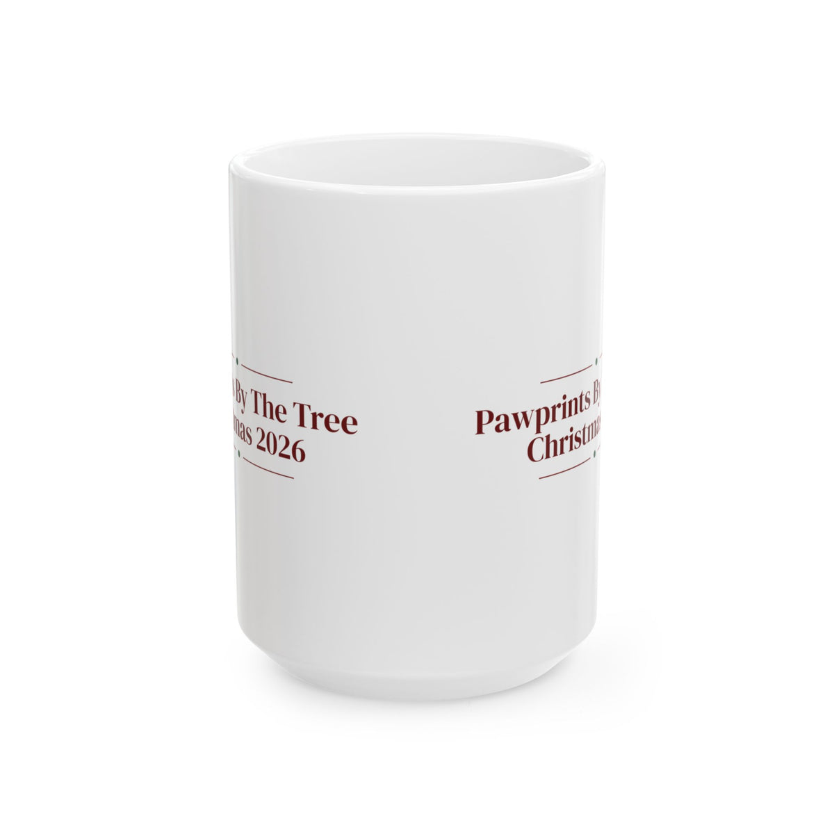 Christmas Dog Coffee Mug Pawprints By The Tree 2026