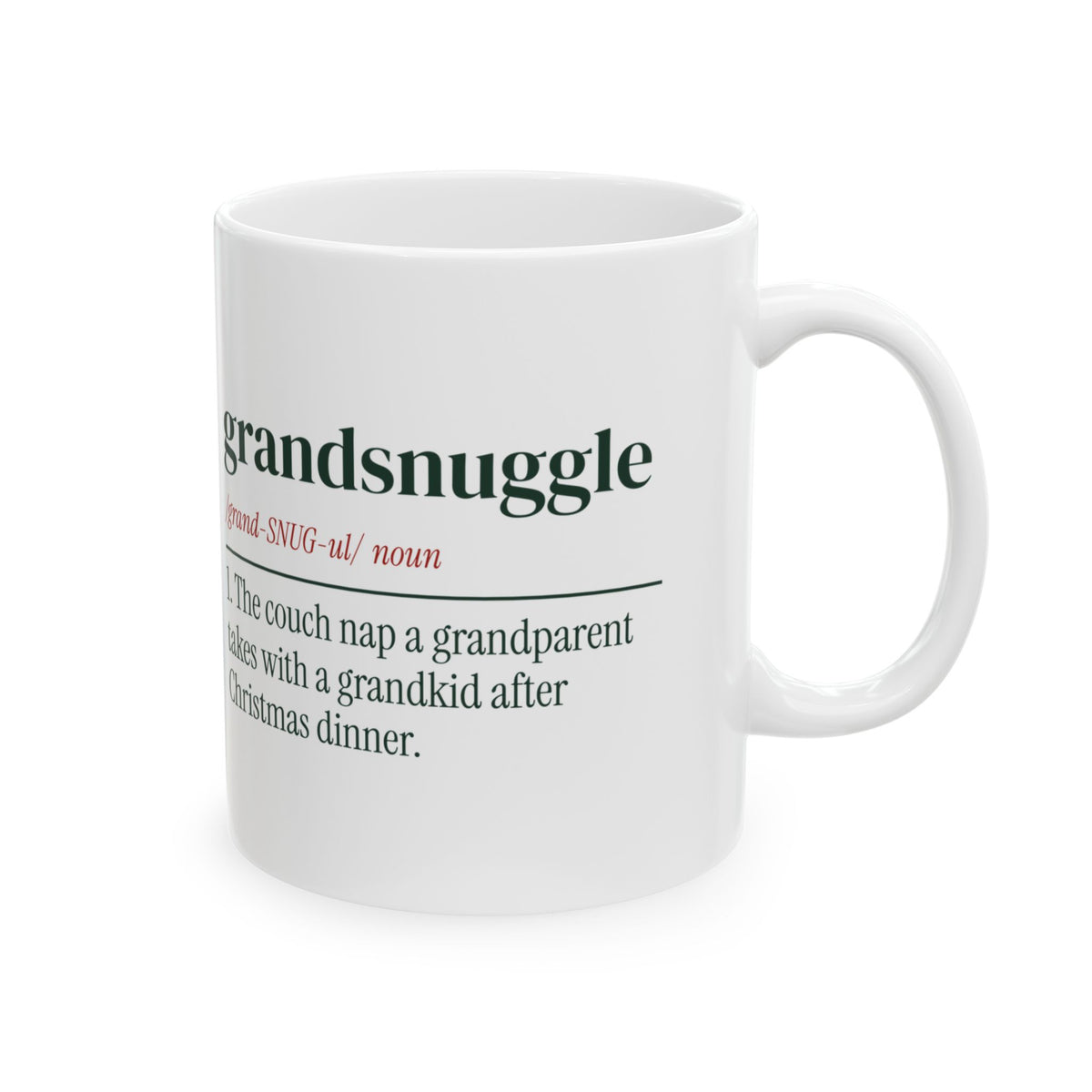 Christmas Grandparent Coffee Mug Grandsnuggle Definition For Grandpa