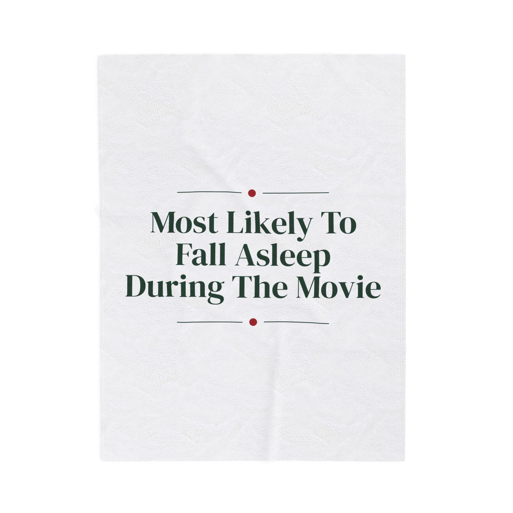 Funny Family Christmas Throw Blanket Most Likely To Fall Asleep During The
