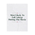 Funny Family Christmas Throw Blanket Most Likely To Fall Asleep During The