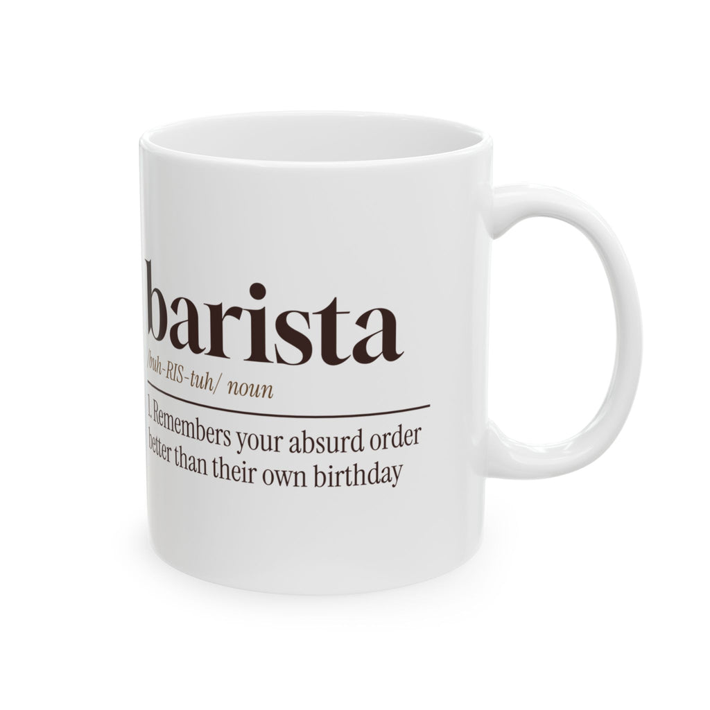 Barista Coffee Mug Remembers Orders Forgets Names