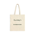 Funny Christmas Family Tote Bag Most Likely To Nap Through The Movie