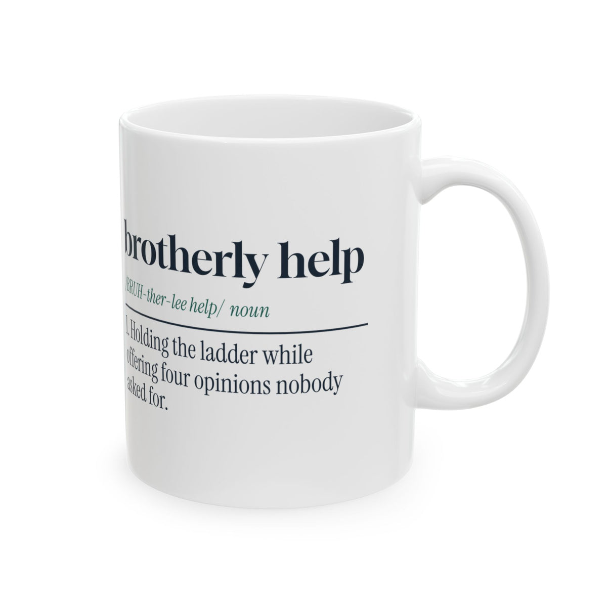 Funny Brother Coffee Mug Brotherly Help Definition For Brothers