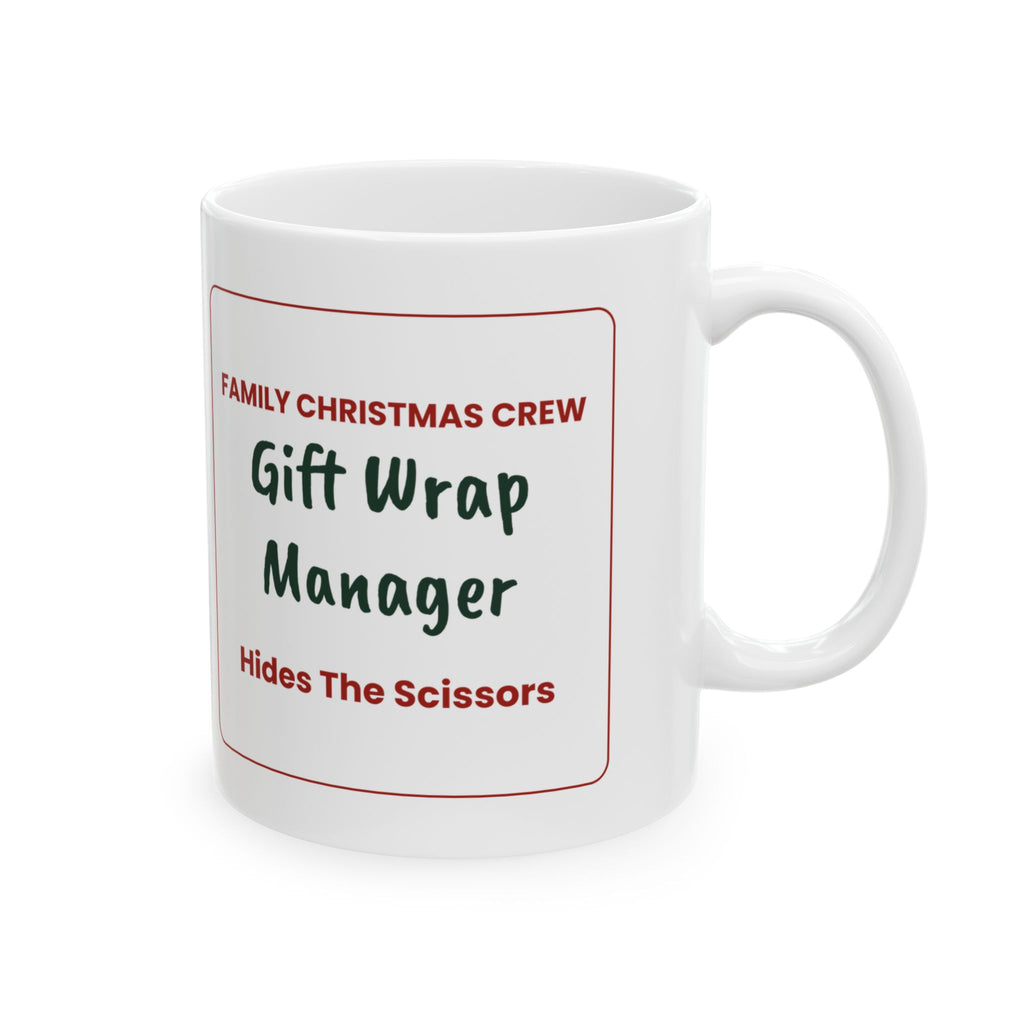 Matching Family Christmas Coffee Mug Gift Wrap Manager Family Crew