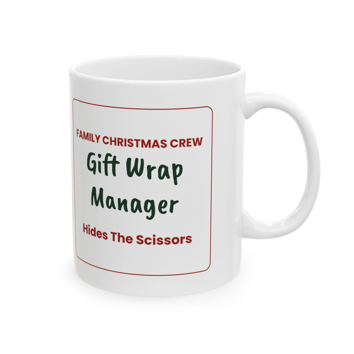 Matching Family Christmas Coffee Mug Gift Wrap Manager Family Crew