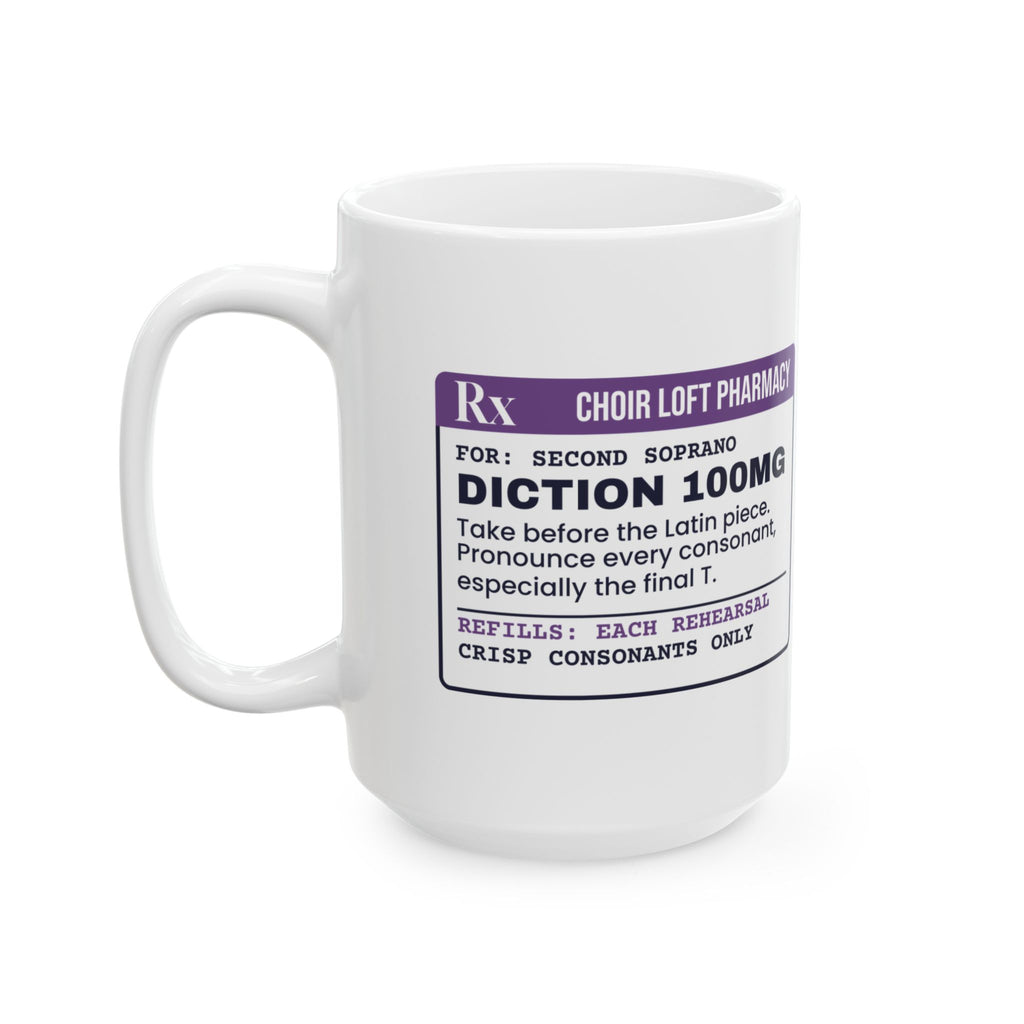 Funny Choir Coffee Mug Diction 100mg Hit The Final T For Singers