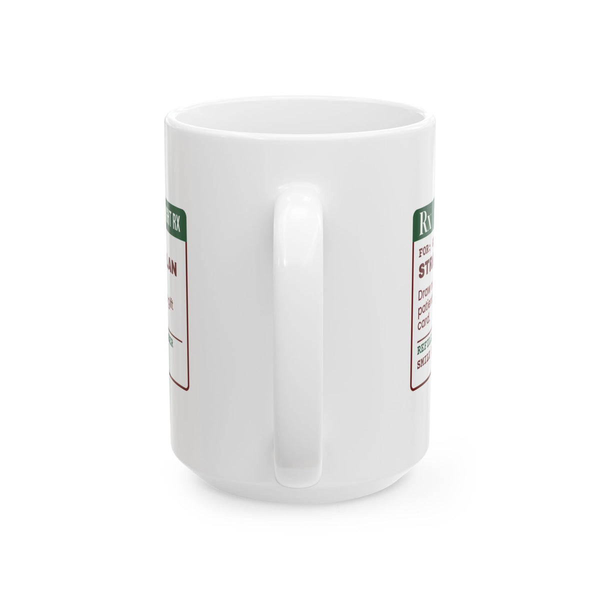 Funny White Elephant Coffee Mug Draw Number 12 Prescription Label