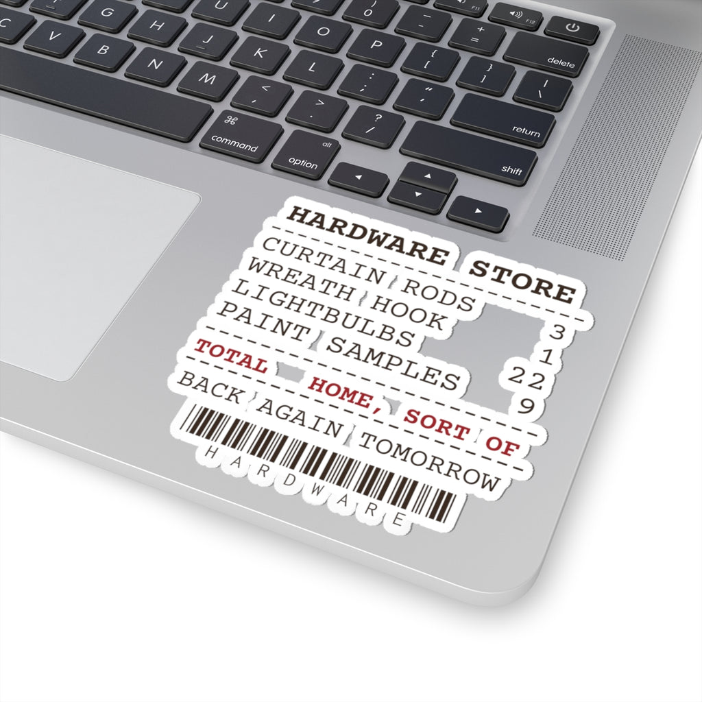 Funny New Homeowner Christmas Sticker Hardware Store Receipt