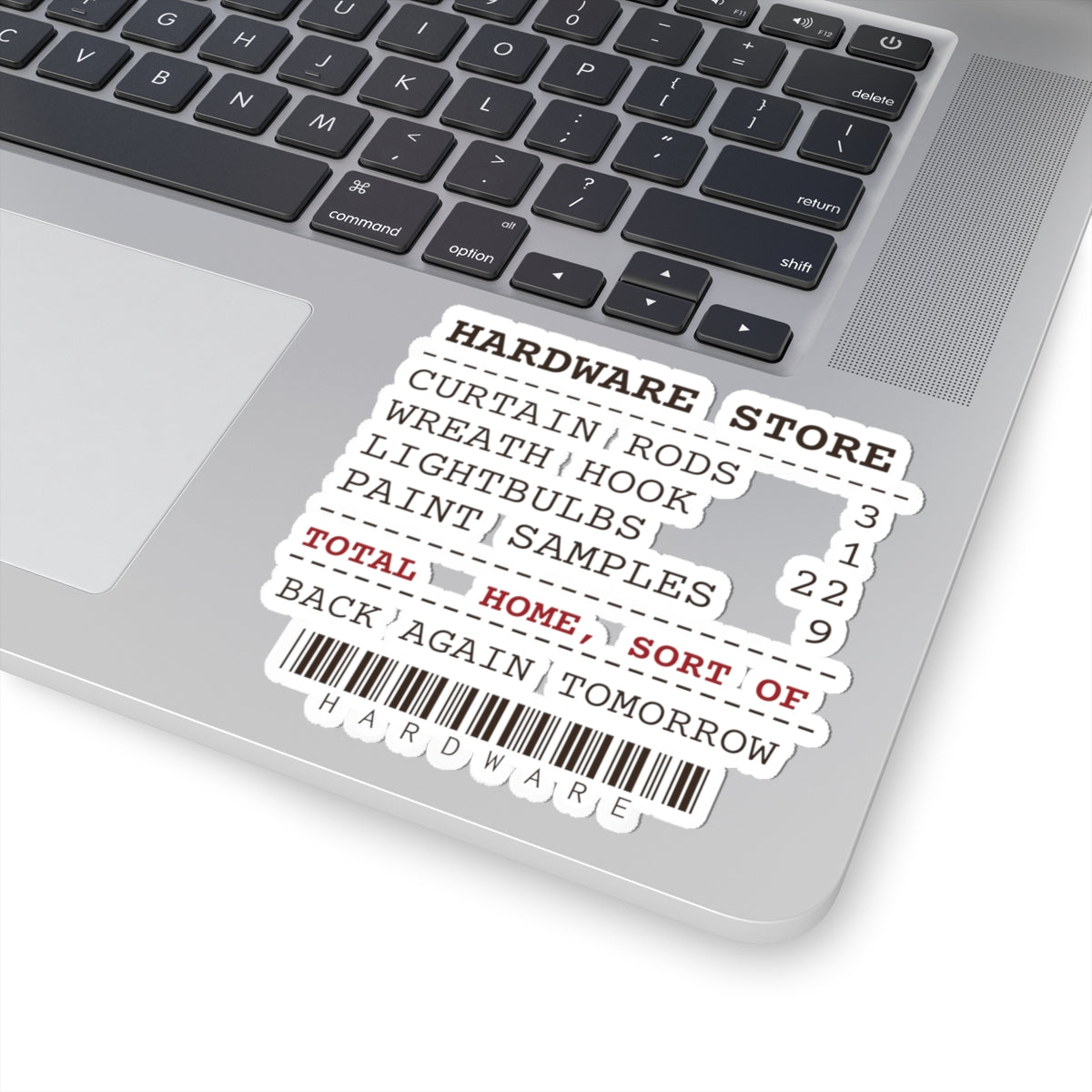 Funny New Homeowner Christmas Sticker Hardware Store Receipt