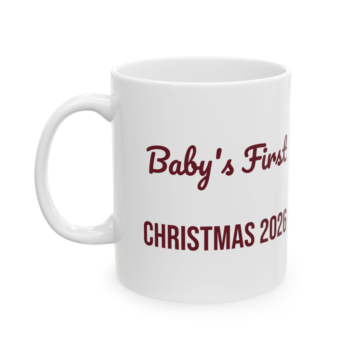 Baby's First Christmas 2026 Coffee Mug For New Parents