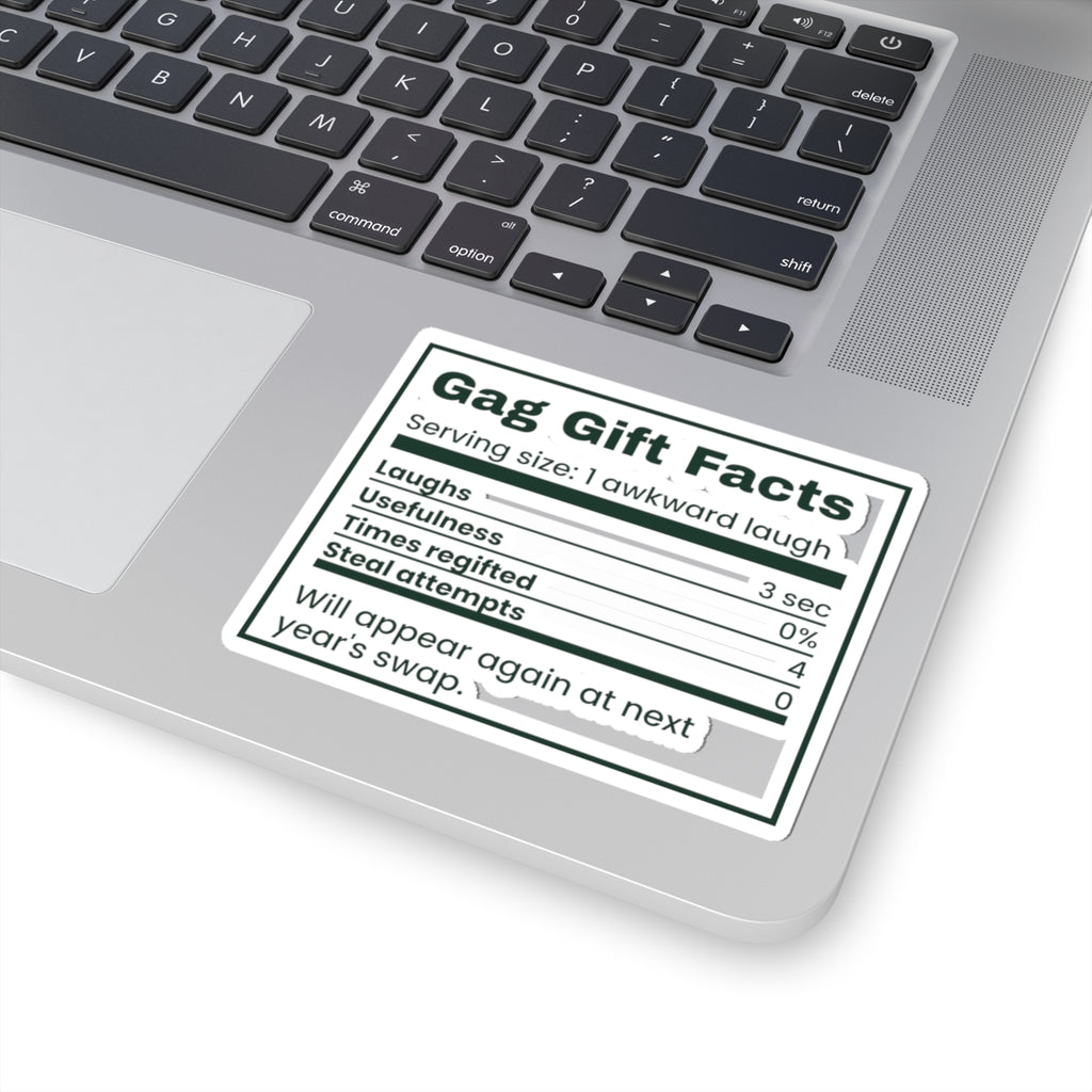 Funny White Elephant Sticker Gag Gift Facts Back Again Next Year