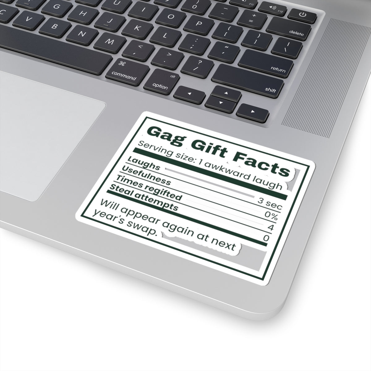 Funny White Elephant Sticker Gag Gift Facts Back Again Next Year